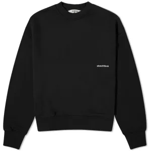 About:Blank Box Logo Sweatshirt, Black & Ecru