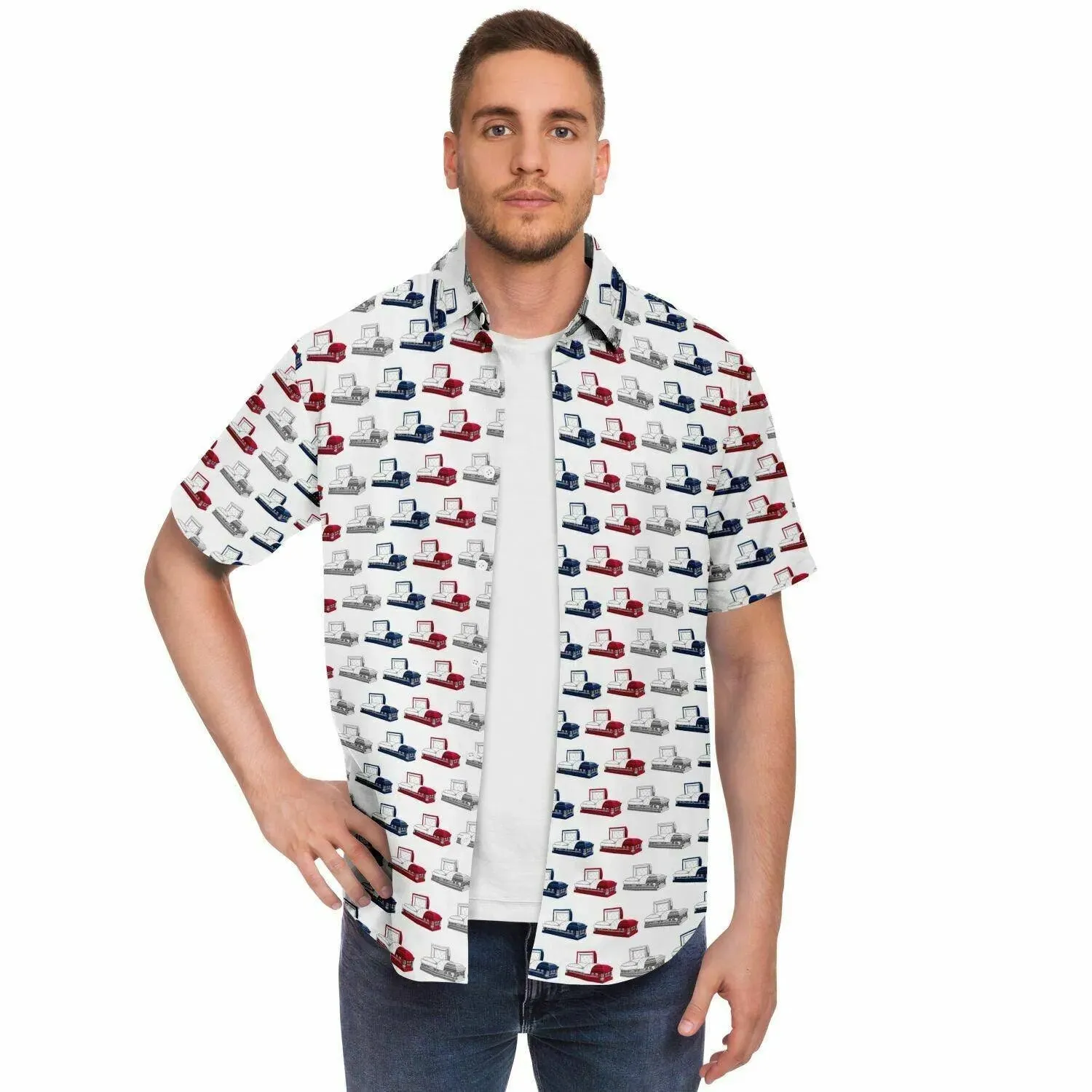 American Casketeer - Button Up Tee
