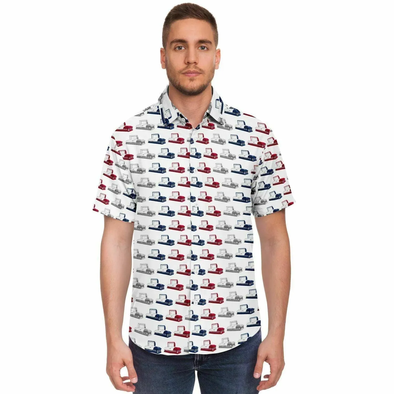 American Casketeer - Button Up Tee