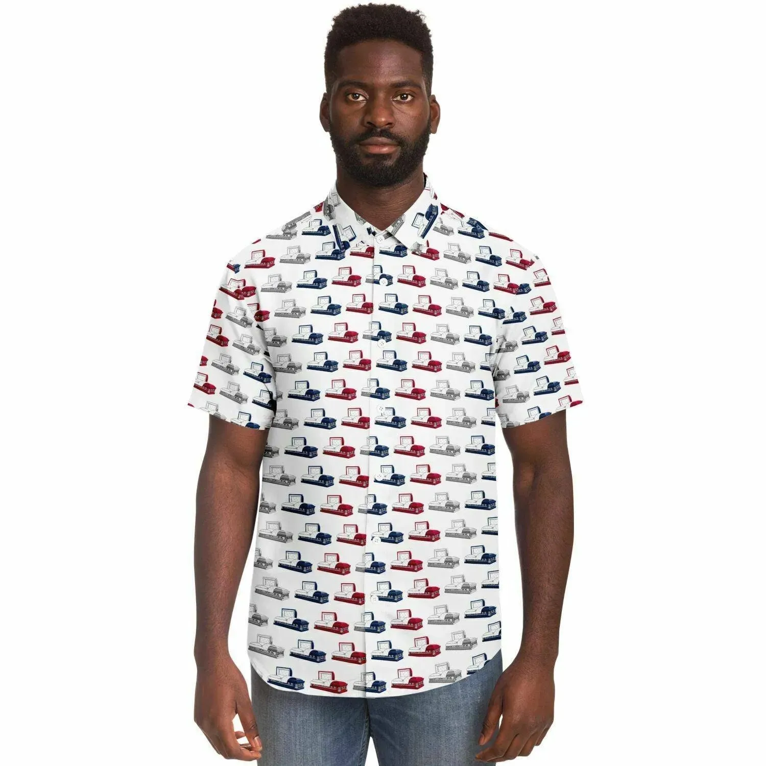 American Casketeer - Button Up Tee