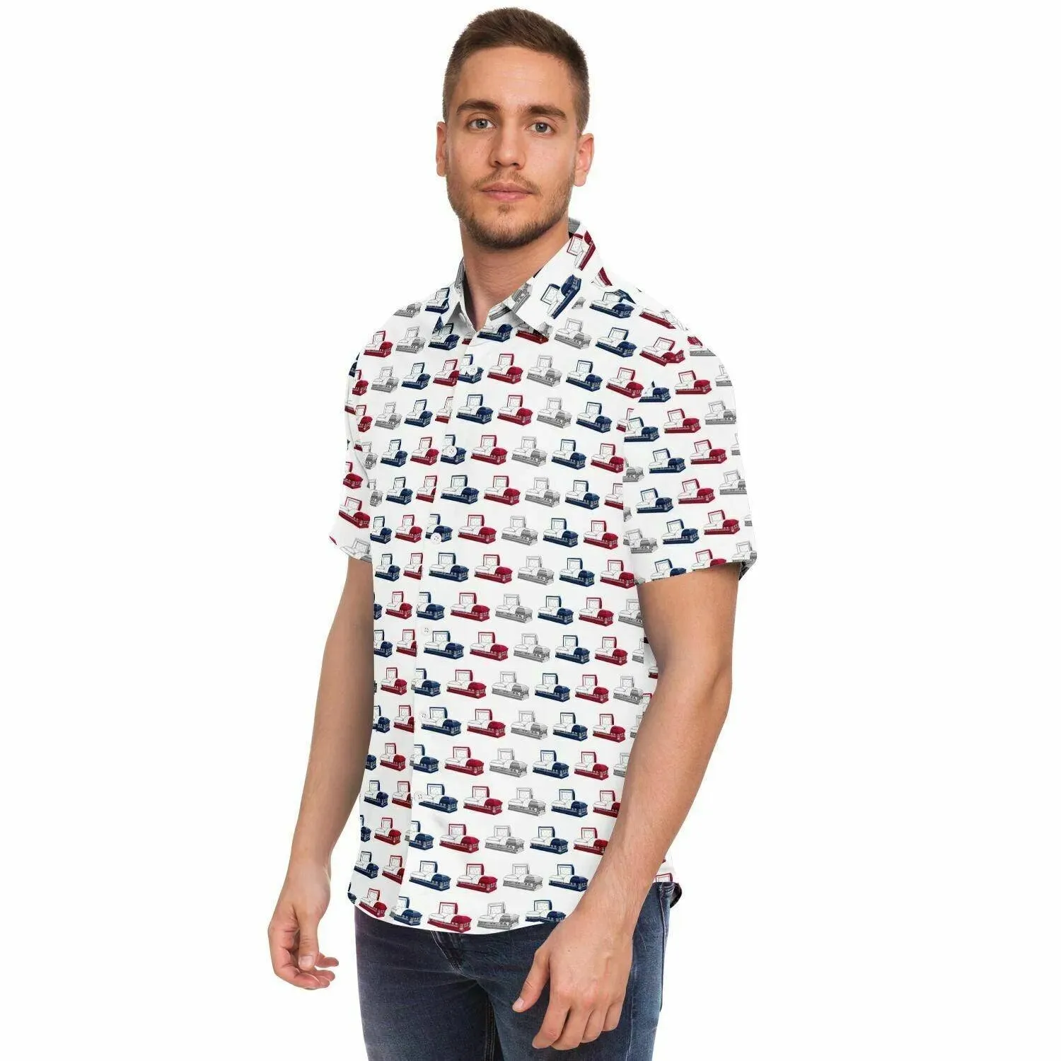 American Casketeer - Button Up Tee