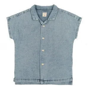 Analogie By Lil Legs Stonewash Button Down Shirt