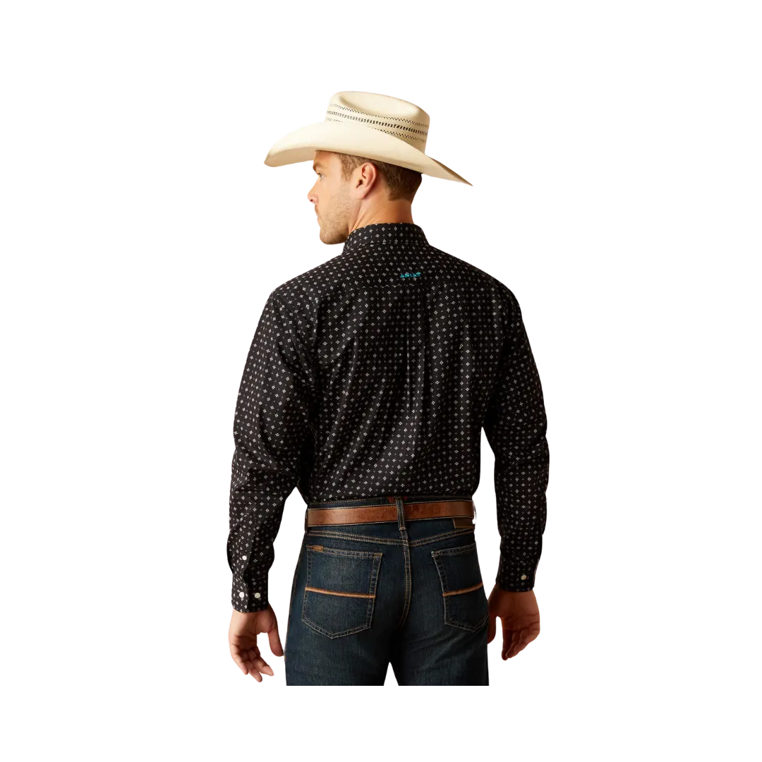 Ariat Men's Wrinkle Free Seth Classic Fit Black Big Shirt