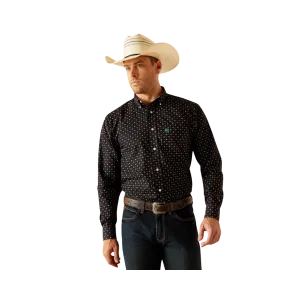 Ariat Men's Wrinkle Free Seth Classic Fit Black Big Shirt