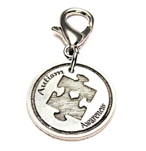 Autism Awareness With Puzzle Piece Zipper Pull