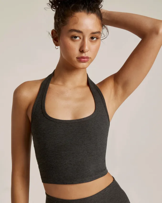 Beyond Yoga Spacedye Well Rounded Cropped Halter Tank
