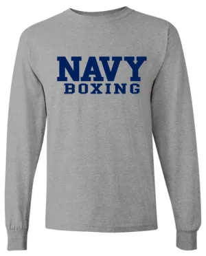 BLOCK NAVY Boxing Long Sleeve T-Shirt (grey)