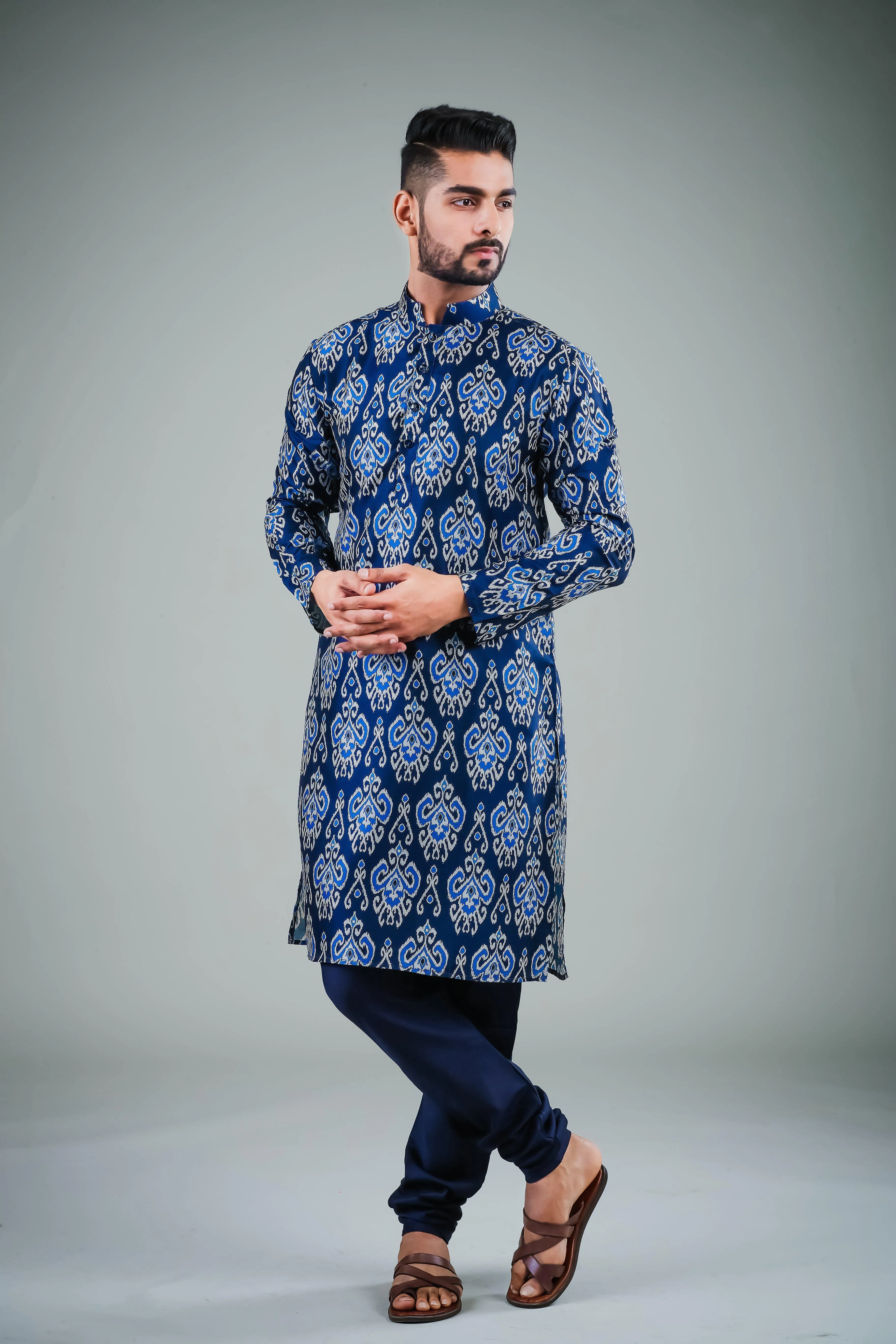 Blue Hues - Silk Kurta