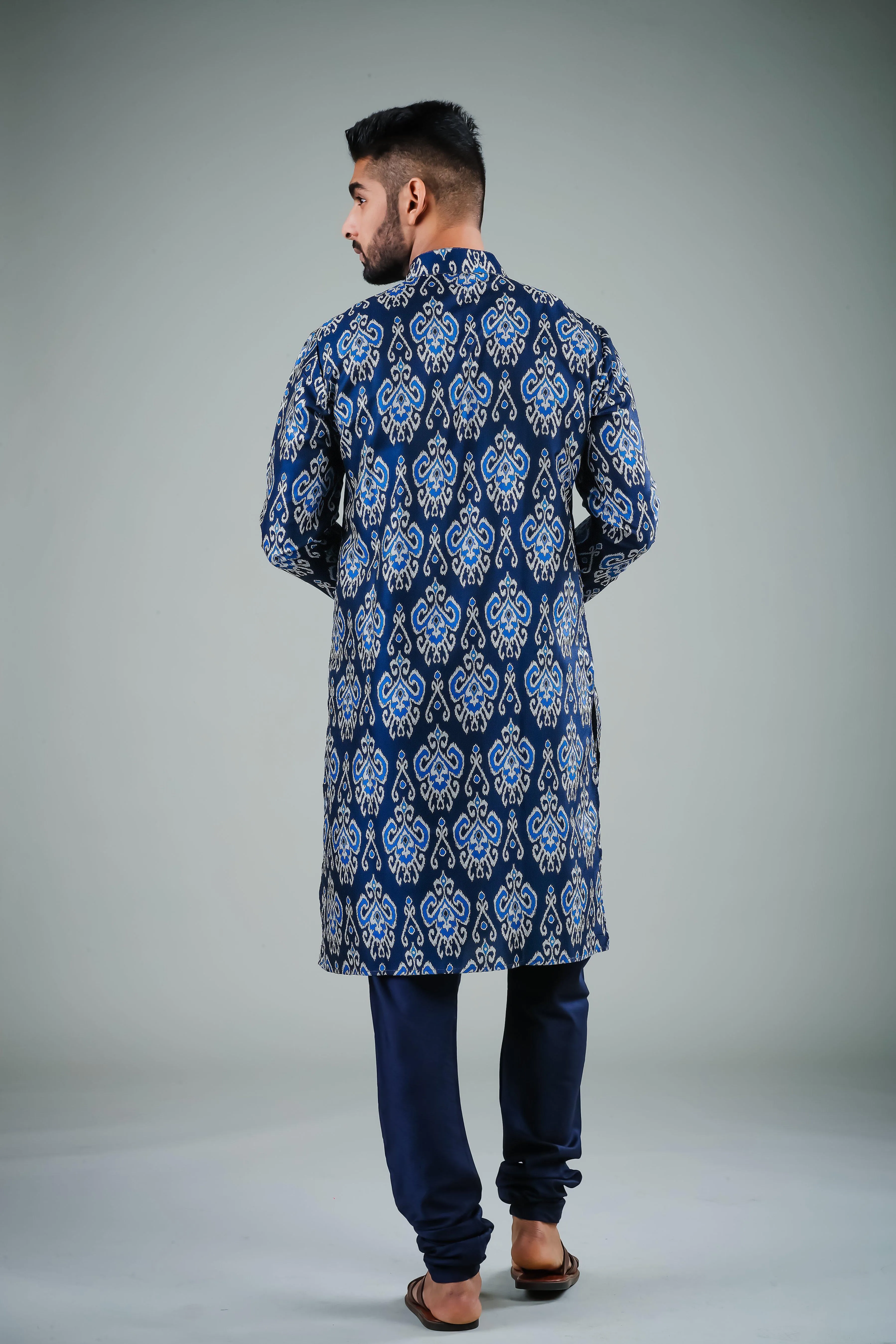 Blue Hues - Silk Kurta