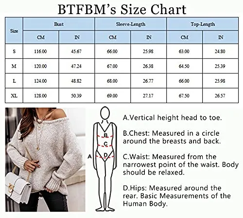 BTFBM Womens Long Sleeve Sweater