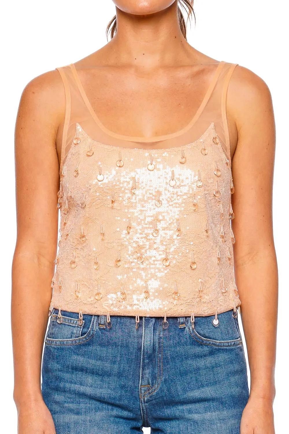 Callaway Sequin Crystal Embellished Tank