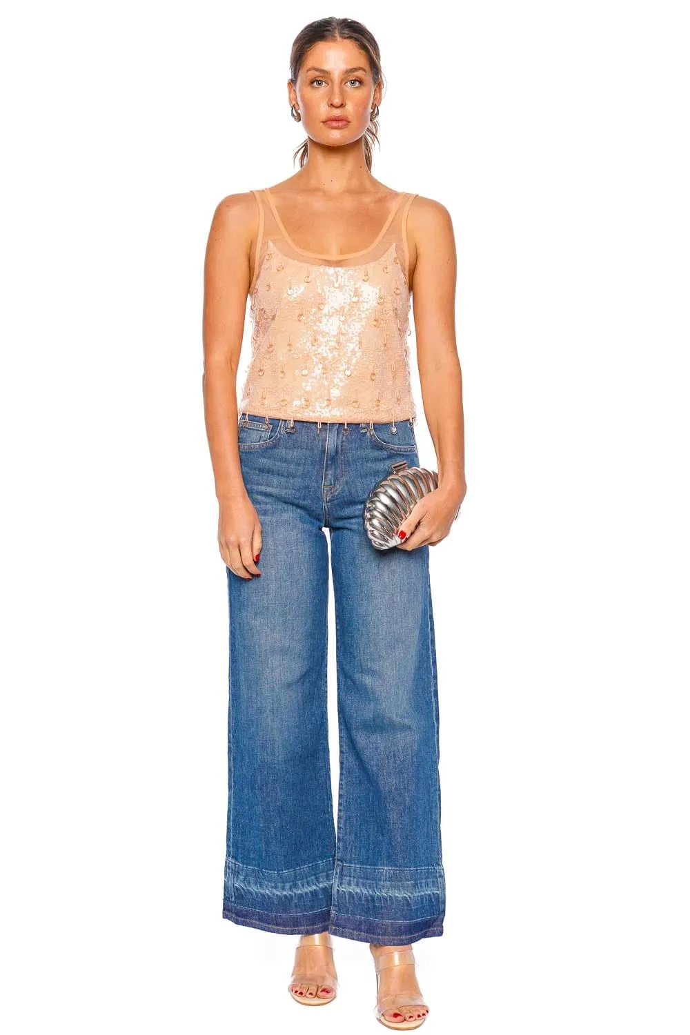 Callaway Sequin Crystal Embellished Tank