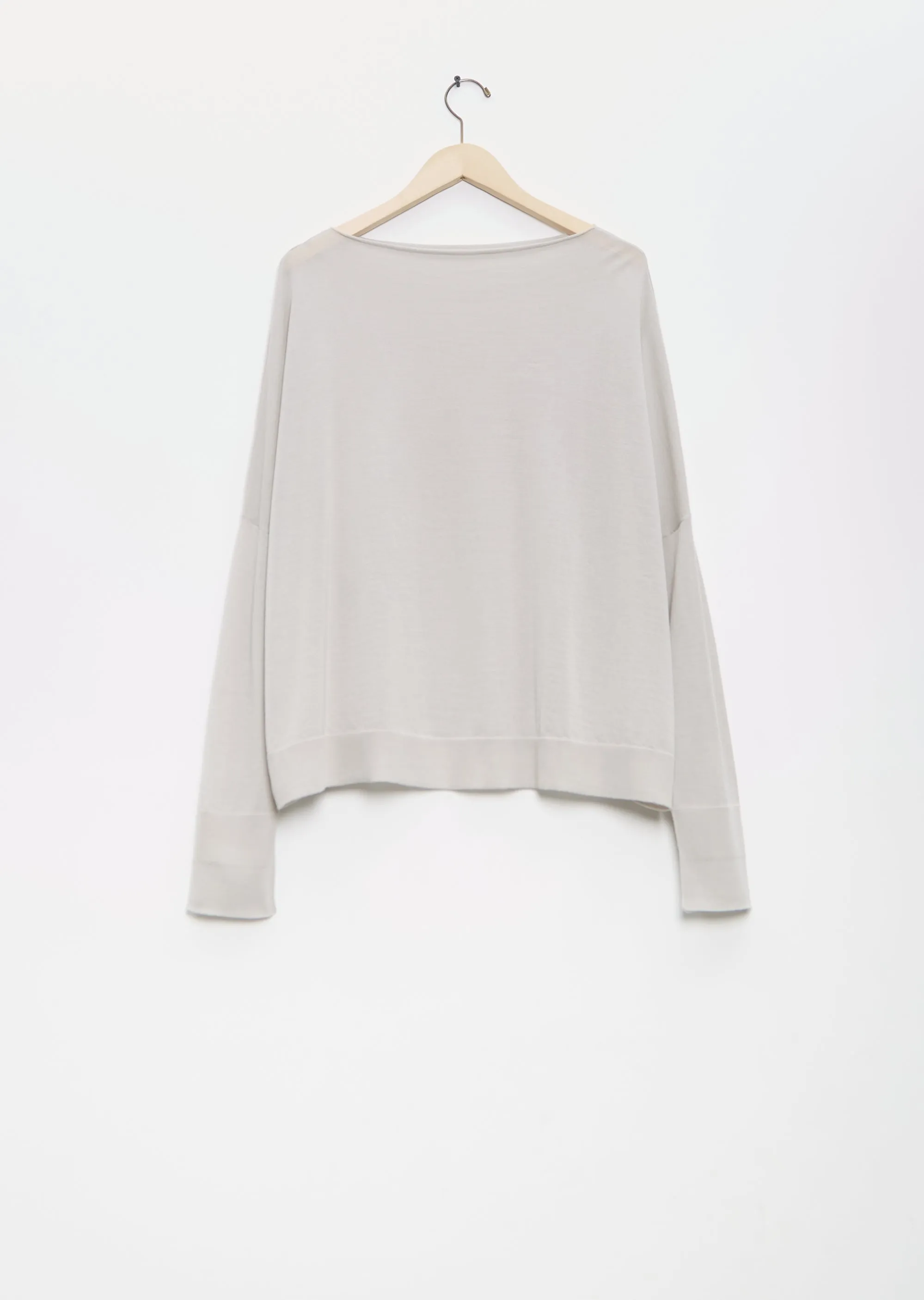 Cashmere Boat Neck Sweater — Ice