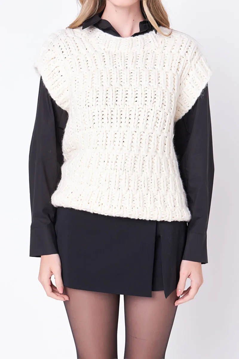 Chunky Knit Sweater Vest