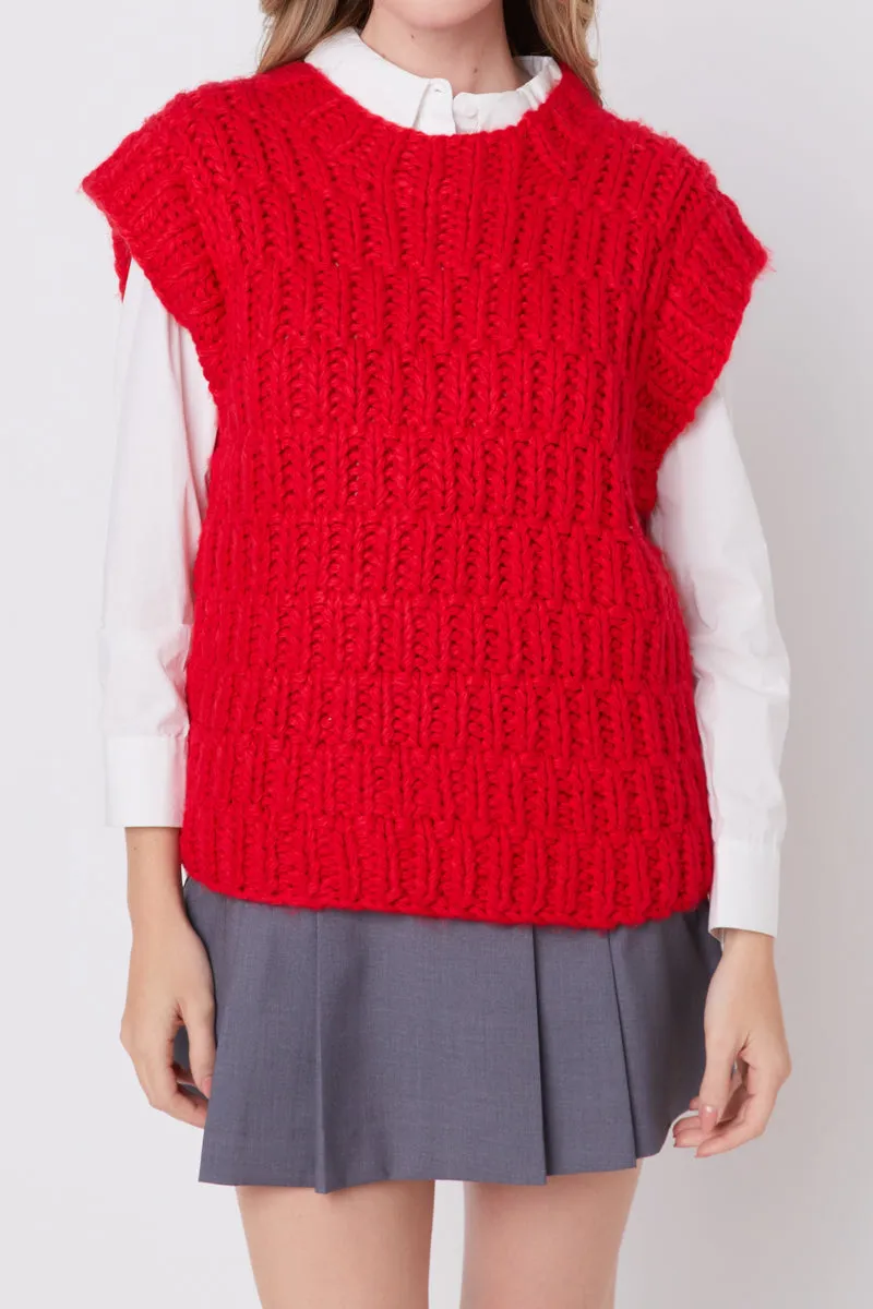 Chunky Knit Sweater Vest