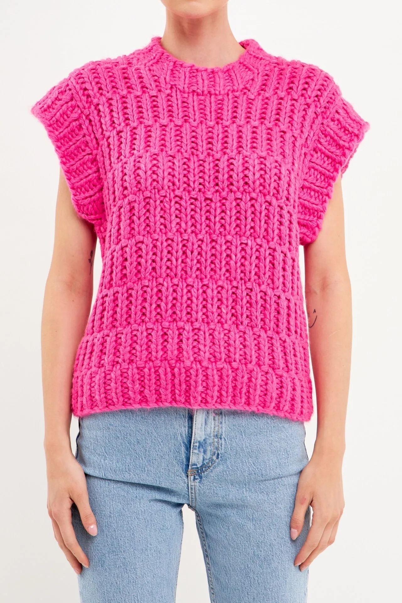 Chunky Knit Sweater Vest