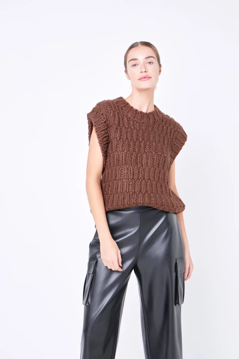 Chunky Knit Sweater Vest