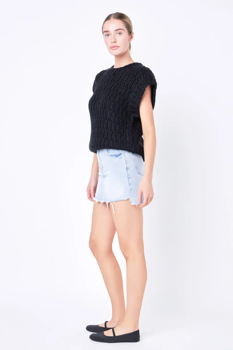 Chunky Knit Sweater Vest