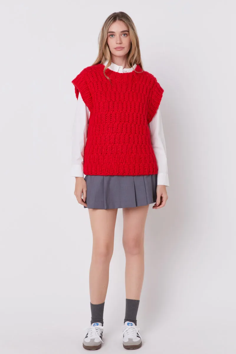 Chunky Knit Sweater Vest