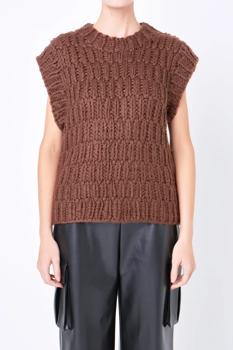 Chunky Knit Sweater Vest