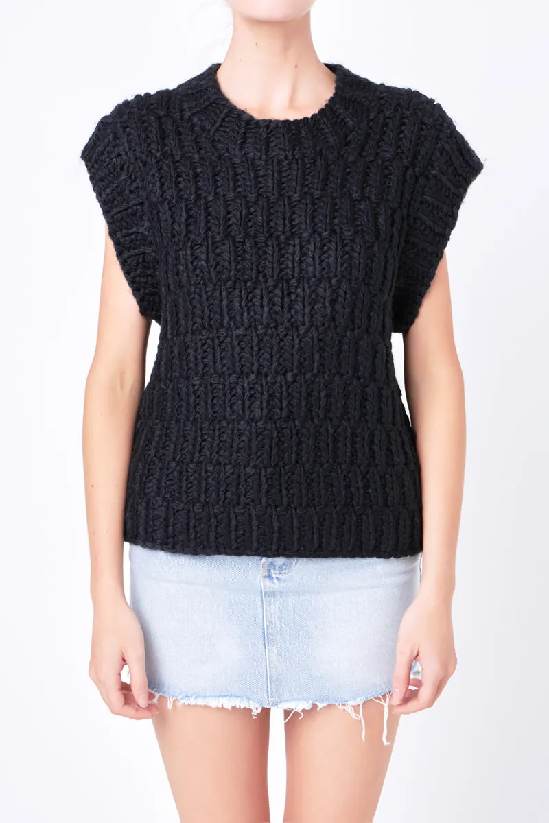 Chunky Knit Sweater Vest