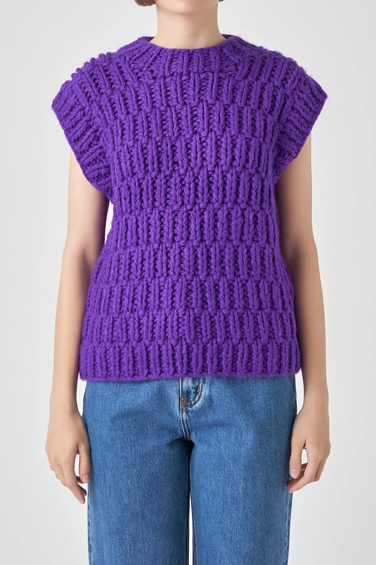 Chunky Knit Sweater Vest