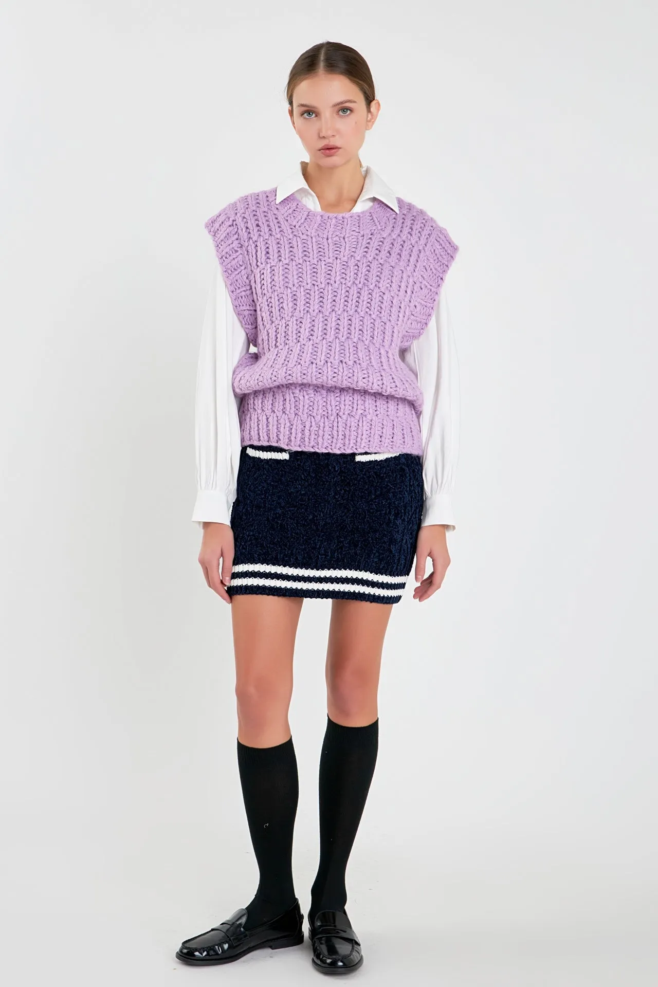Chunky Knit Sweater Vest