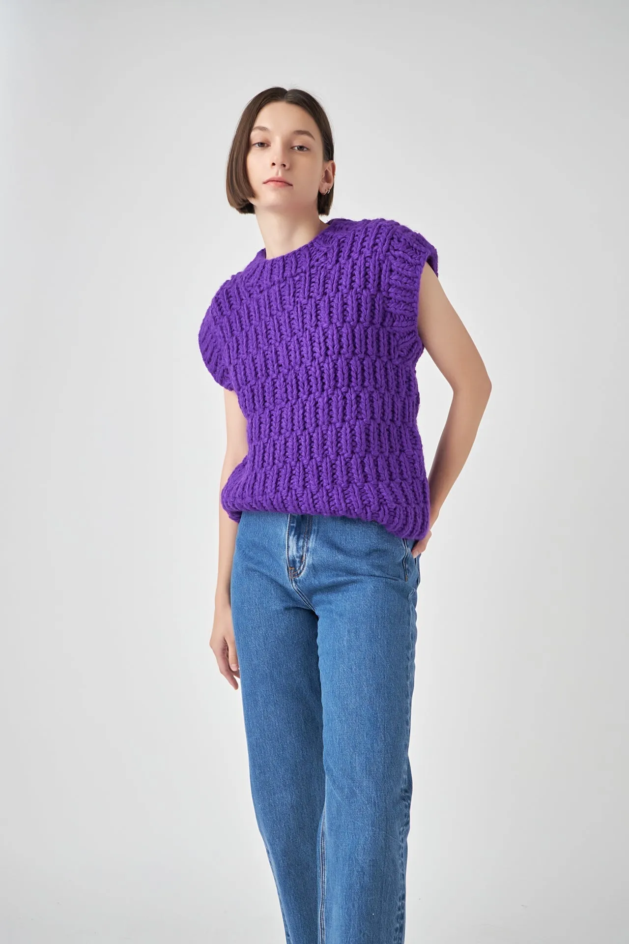 Chunky Knit Sweater Vest