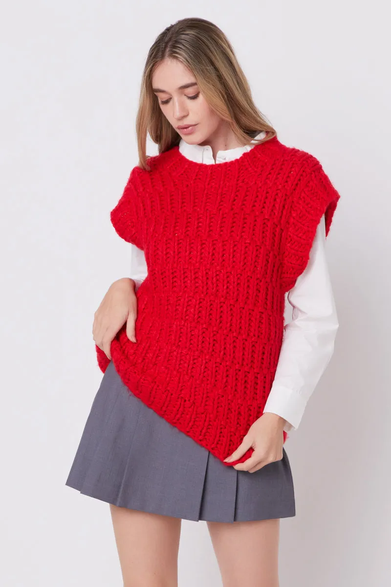 Chunky Knit Sweater Vest