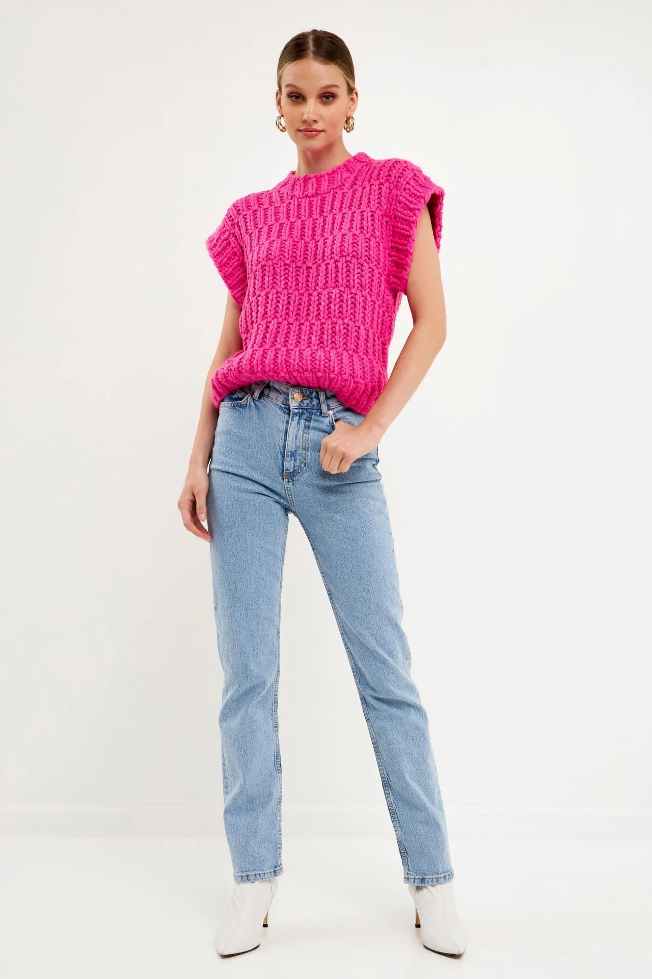 Chunky Knit Sweater Vest
