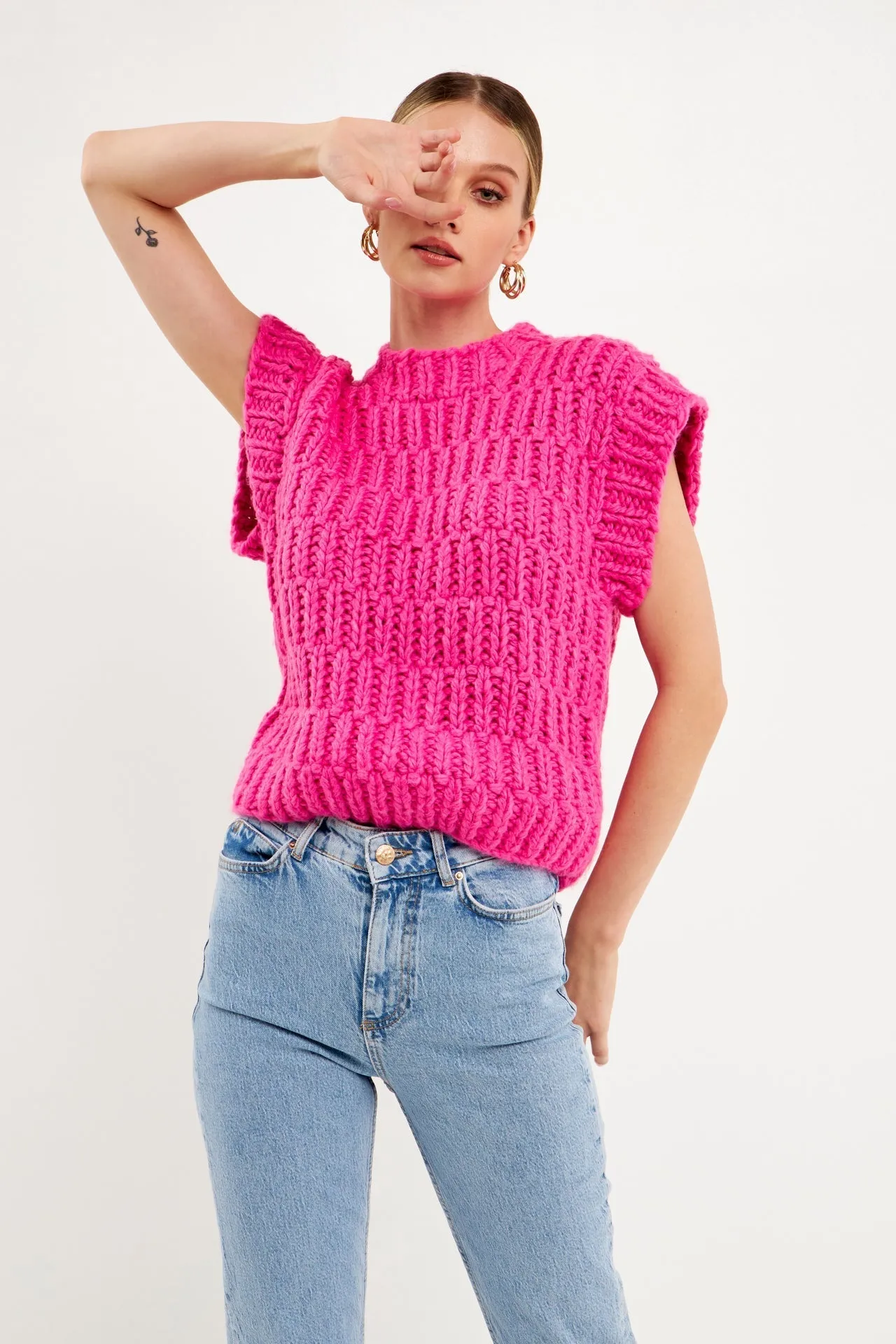 Chunky Knit Sweater Vest