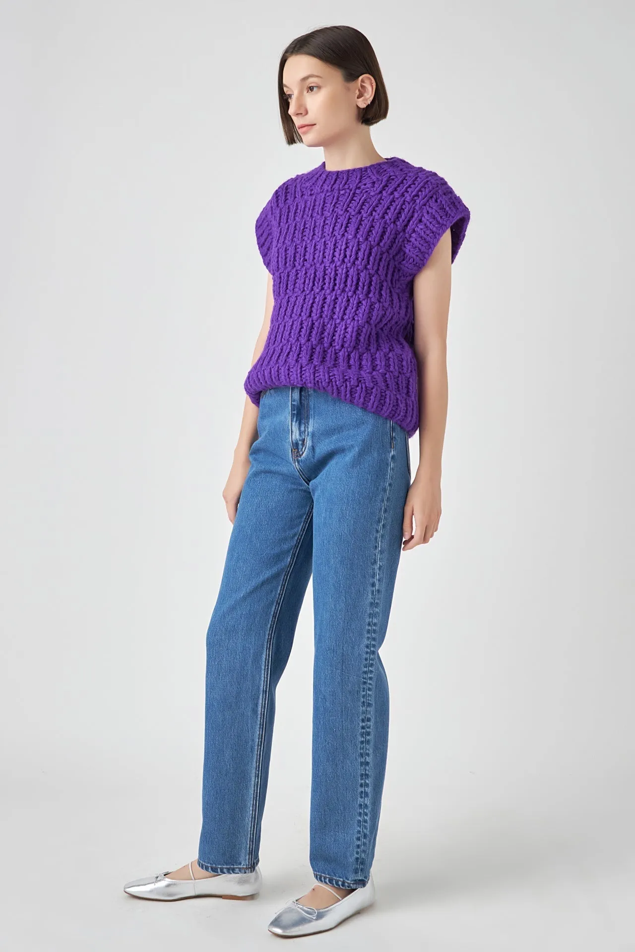 Chunky Knit Sweater Vest