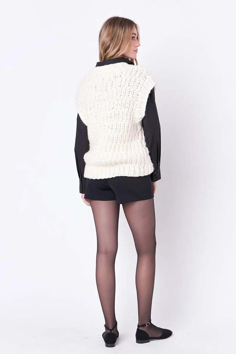 Chunky Knit Sweater Vest