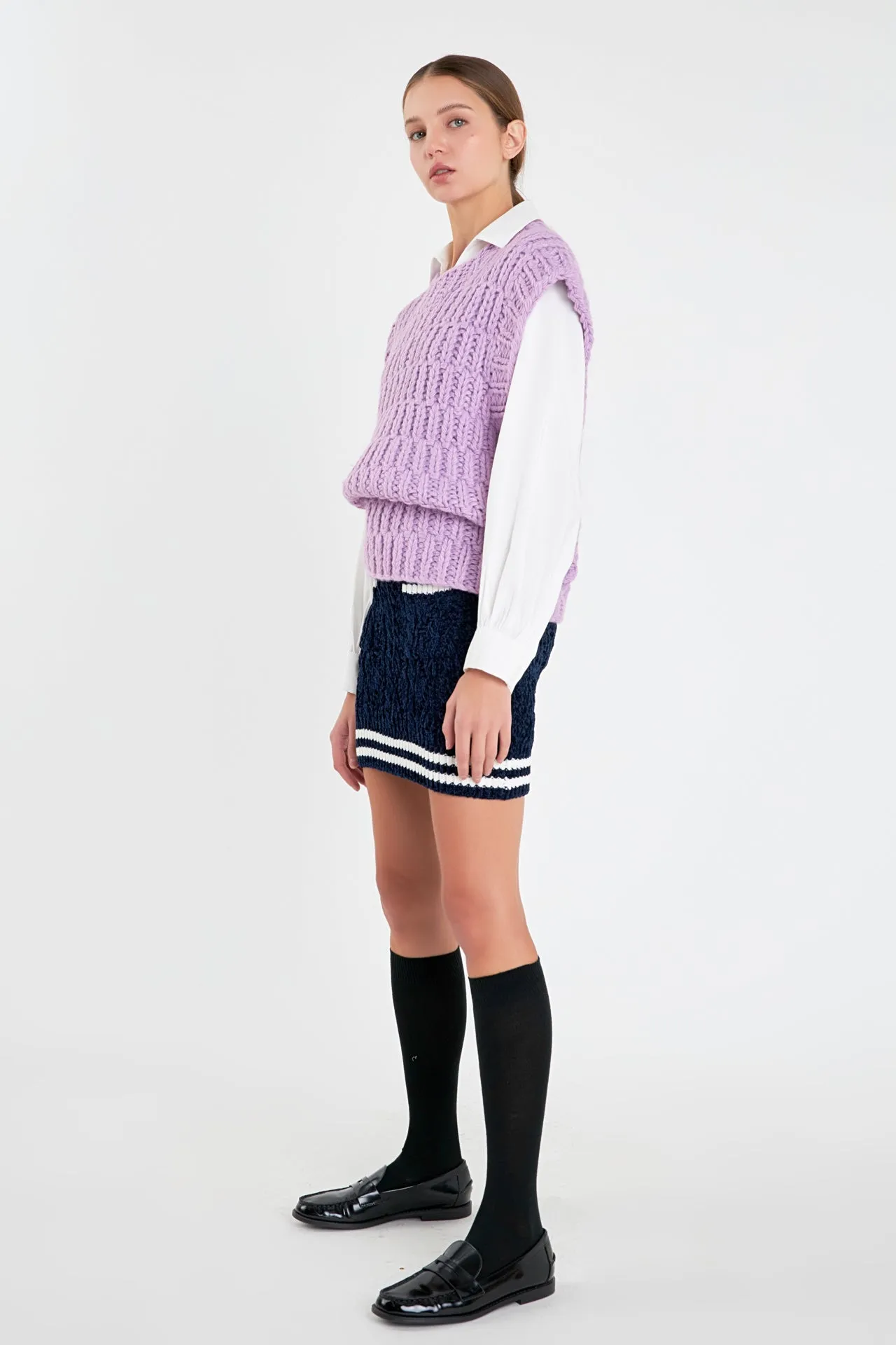 Chunky Knit Sweater Vest