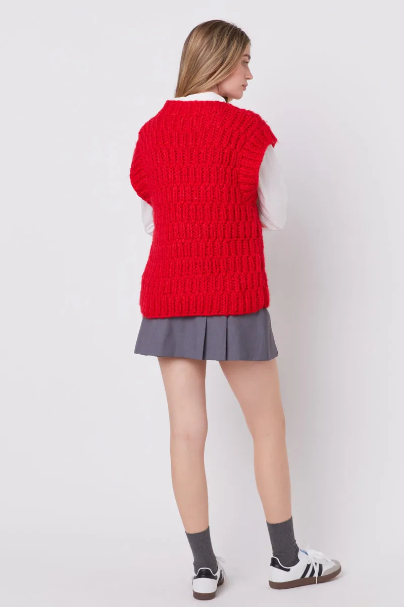 Chunky Knit Sweater Vest