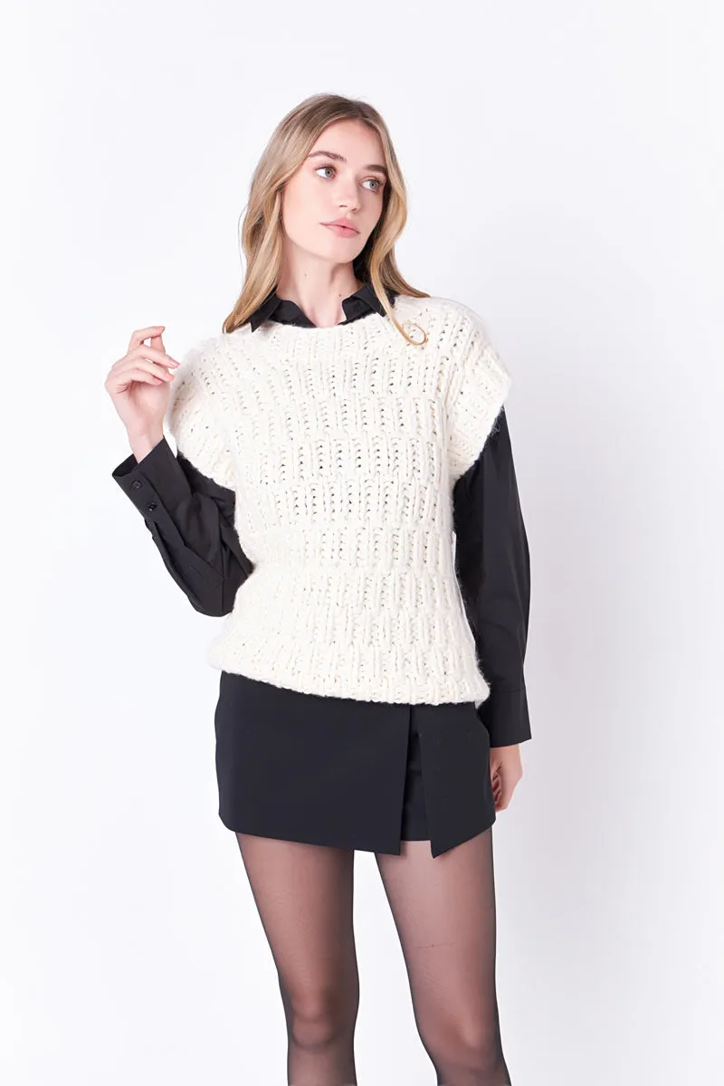Chunky Knit Sweater Vest