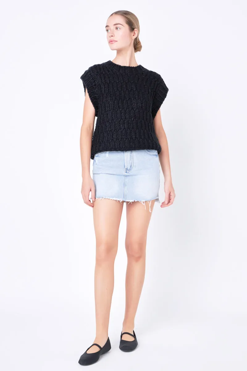 Chunky Knit Sweater Vest