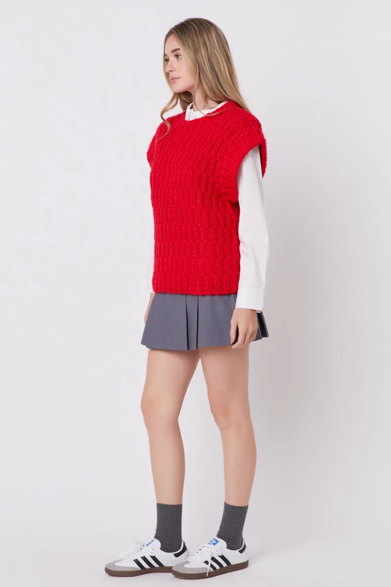 Chunky Knit Sweater Vest