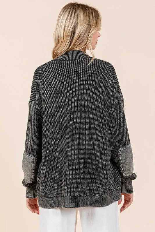 Contrast Patch Cardigan