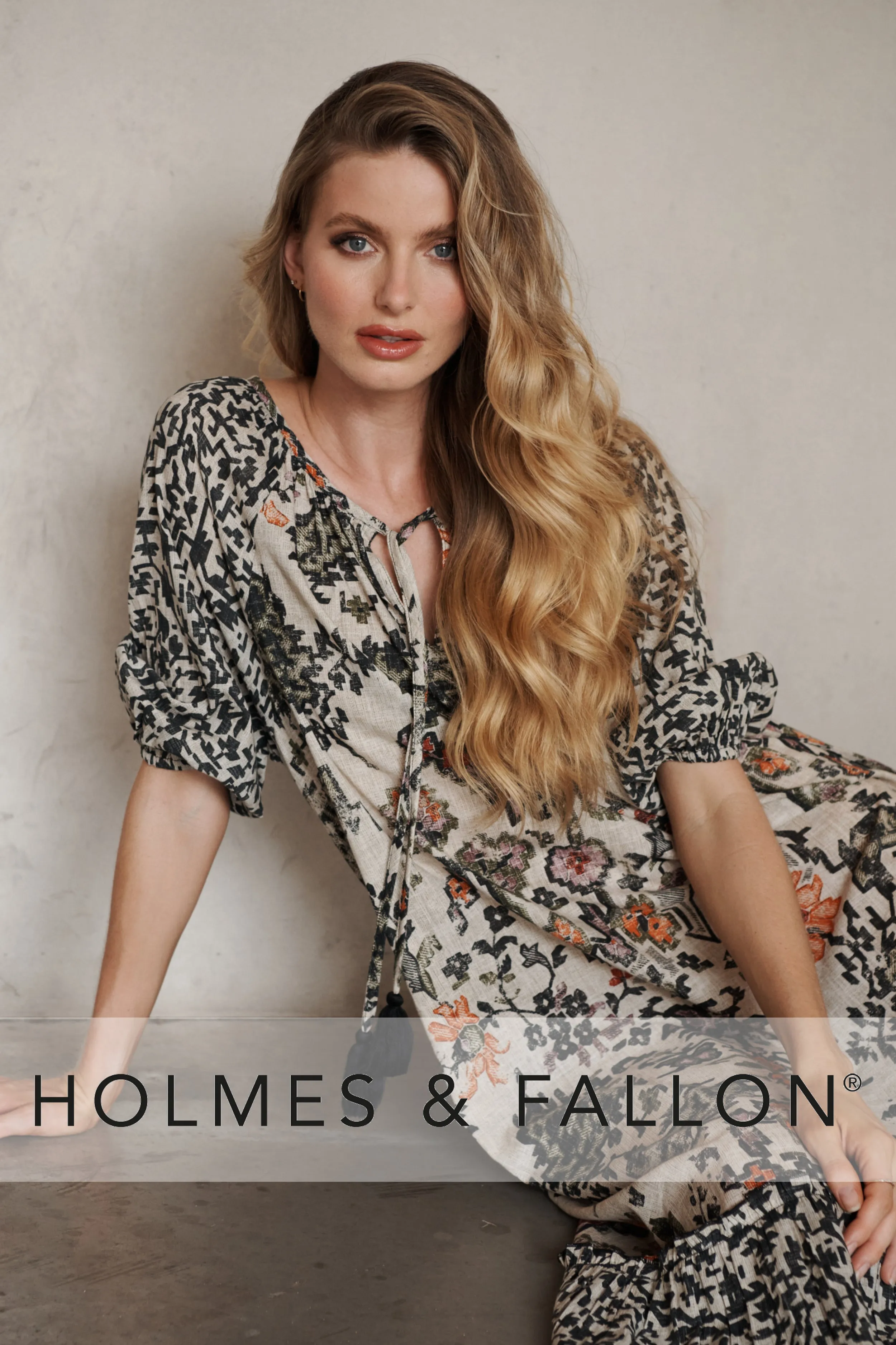 COTTON AZTEC RAGLAN SLEEVE DRESS
