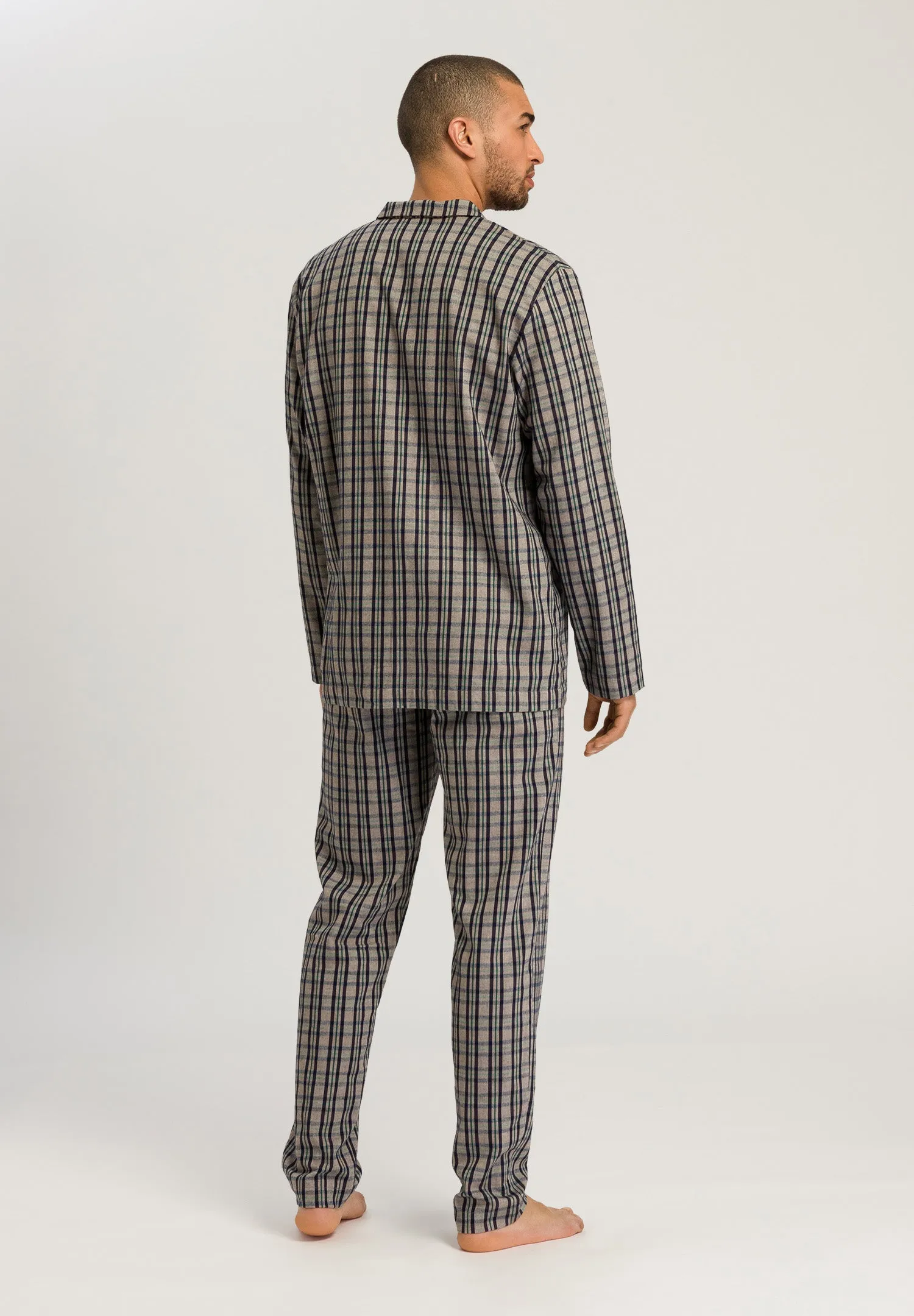 Cozy Comfort Cotton Flannel Button Front Pajama Set | Essential Stripe 75724-2389