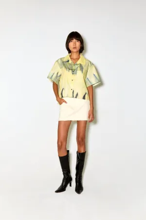 GINA shirt yellow blue marble