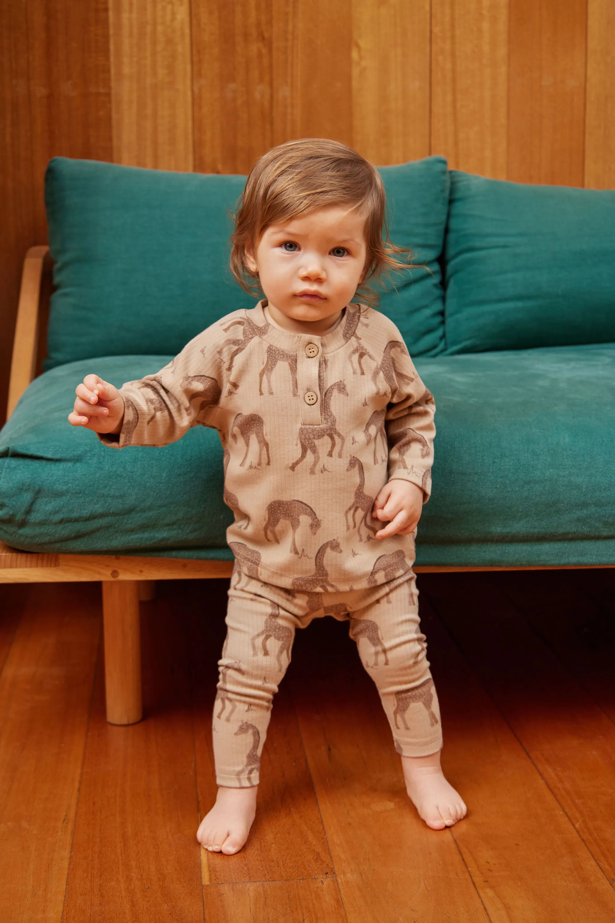 Giraffe Rib LS Top