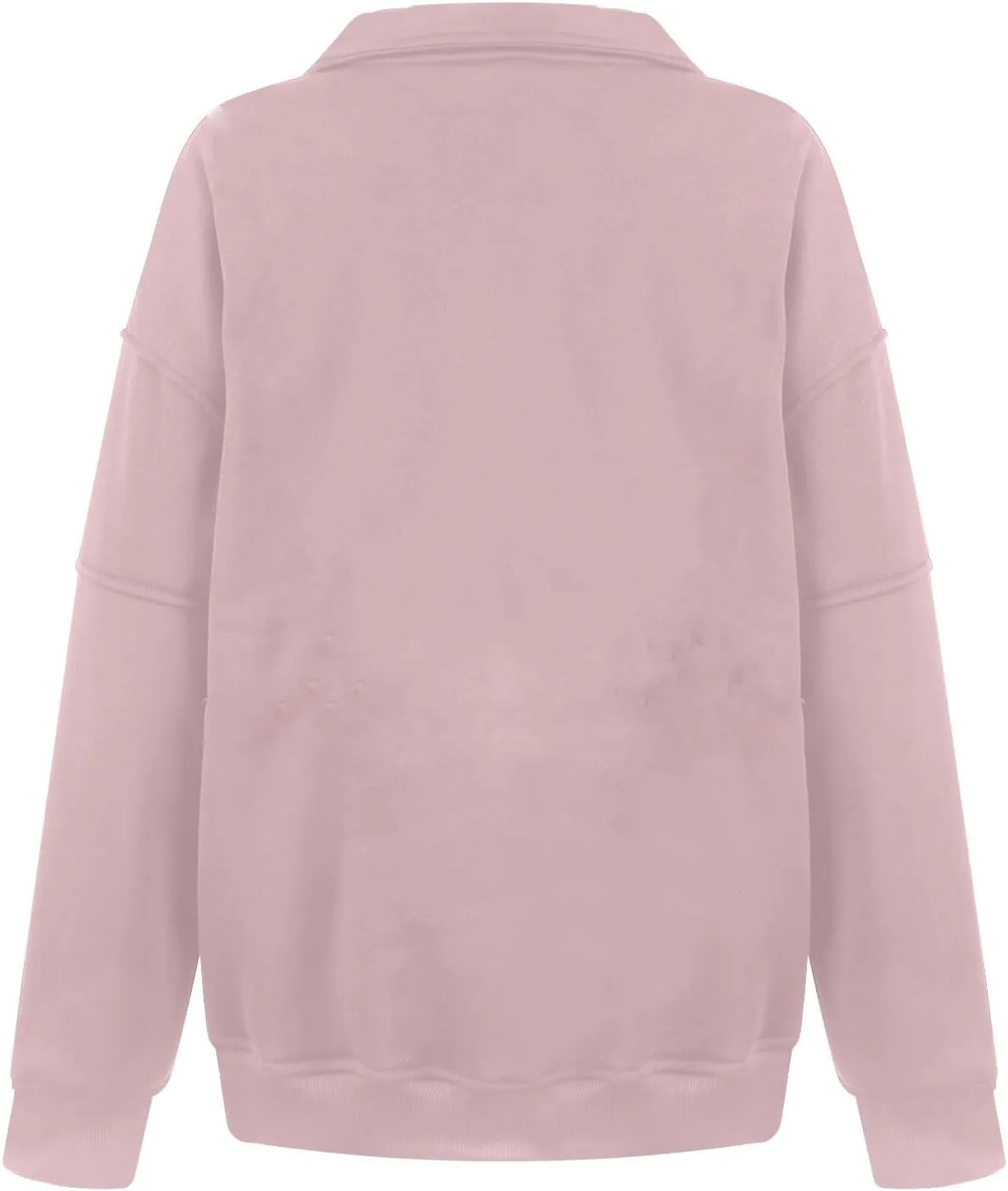 Half Zip Pullover Women Oversized Crewneck Sweatshirts with Pockets Loose Fit Thumb Hole Long Sleeve Sweaters