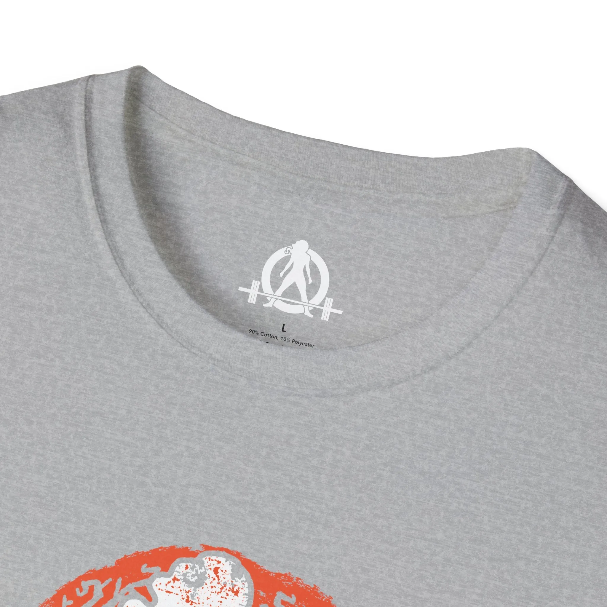 Halloween Graveyard  - Unisex Softstyle T-Shirt - White Logo - Plain Back