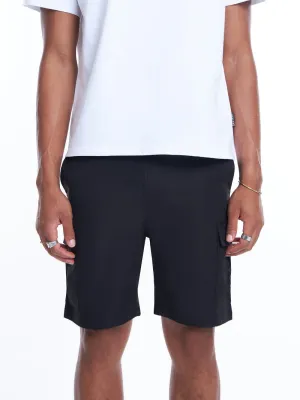 HENLEYS MEN'S GRIT CARGO BLACK SHORT