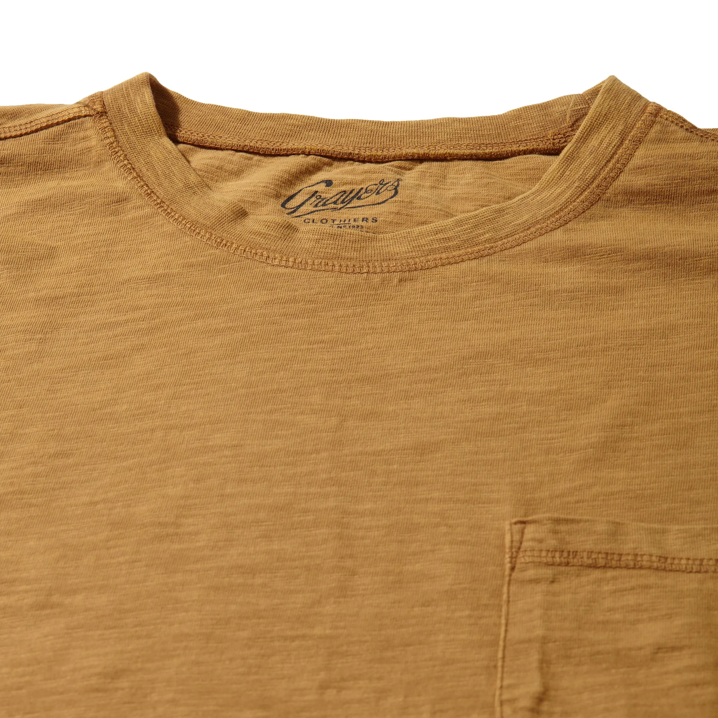 Hewitt Garment Dyed Pocket Tee - Dijon