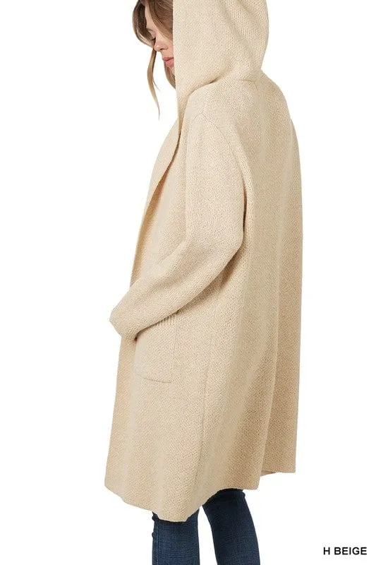 Hooded Open Front Cardigan *Online Only*