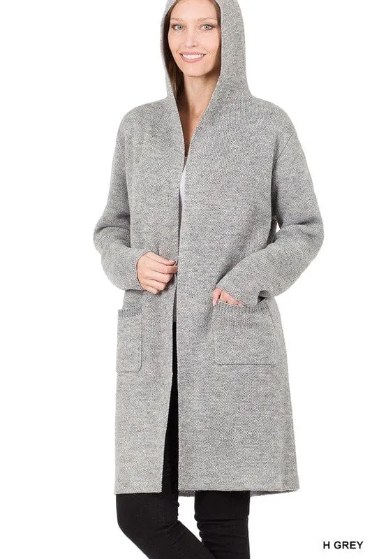 Hooded Open Front Cardigan *Online Only*