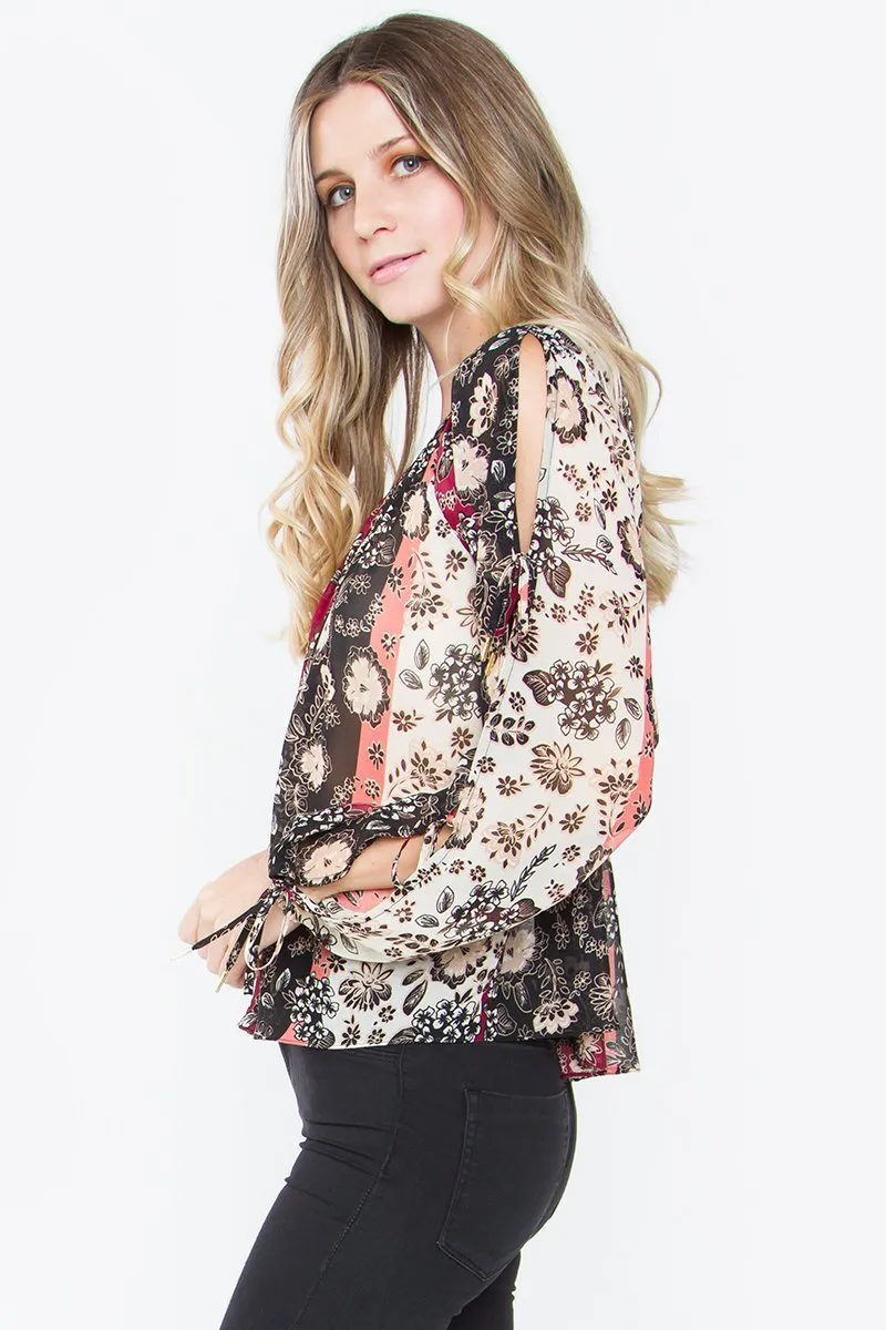 Leyna Chiffon Peasant Blouse